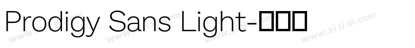 Prodigy Sans Light字体转换
